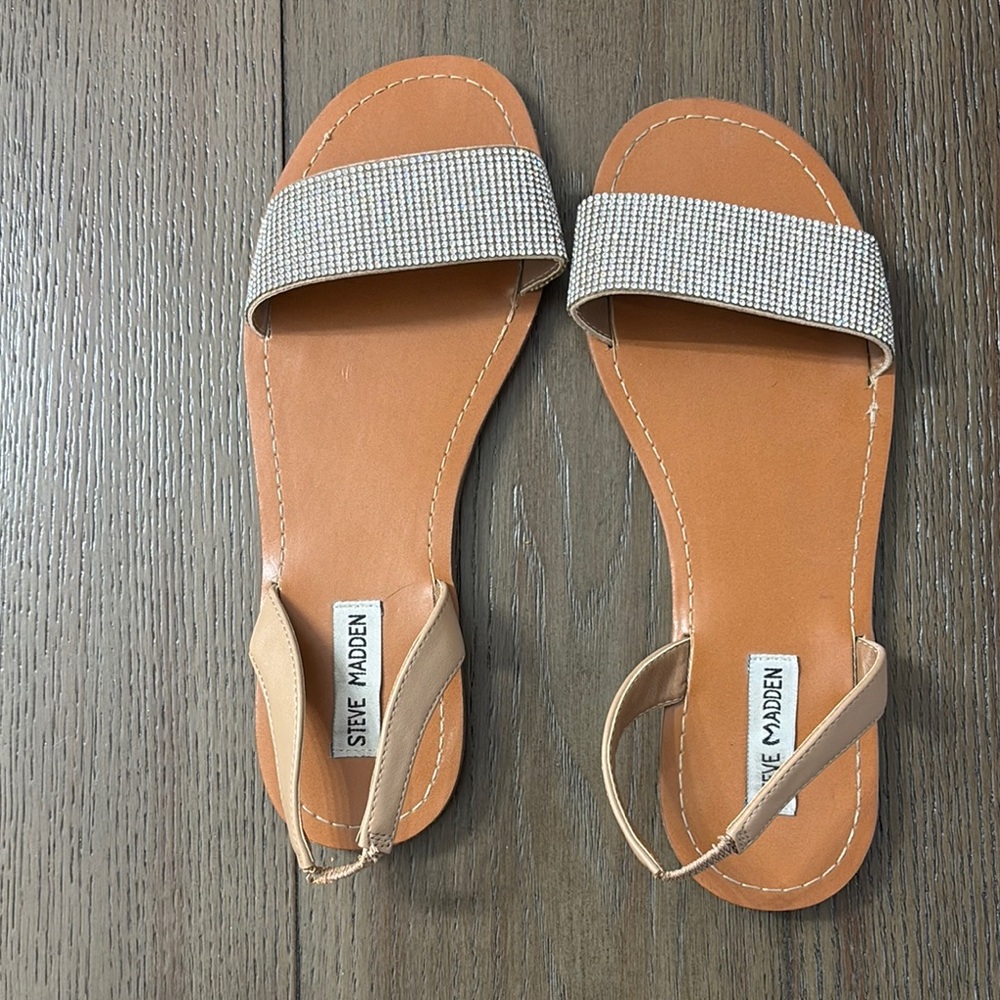 Steve Madden Tan and Cream Women's Sandals